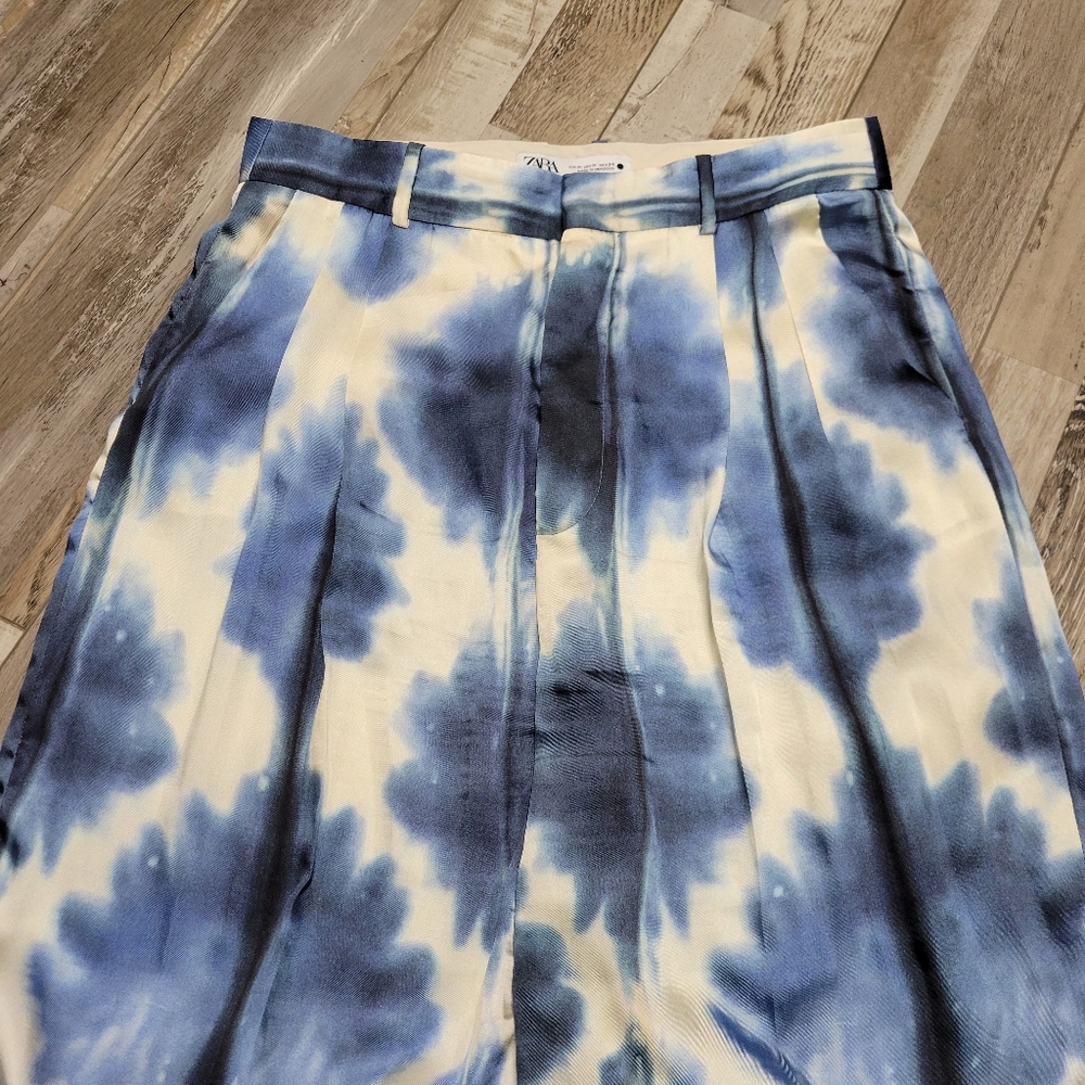Zara Satin Effect Trousers Size Medium - Picture 5 of 8